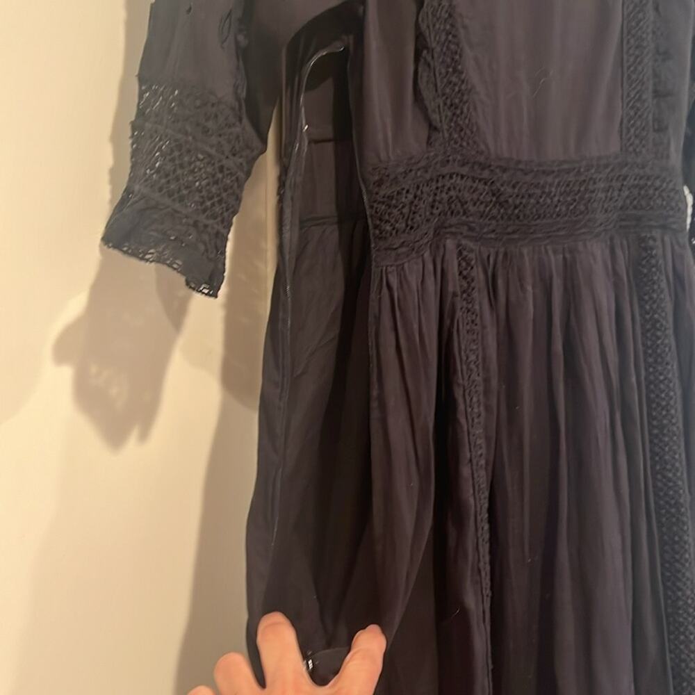 ULLA JOHNSON EUC black midi size 4 - Picture 10 of 11
